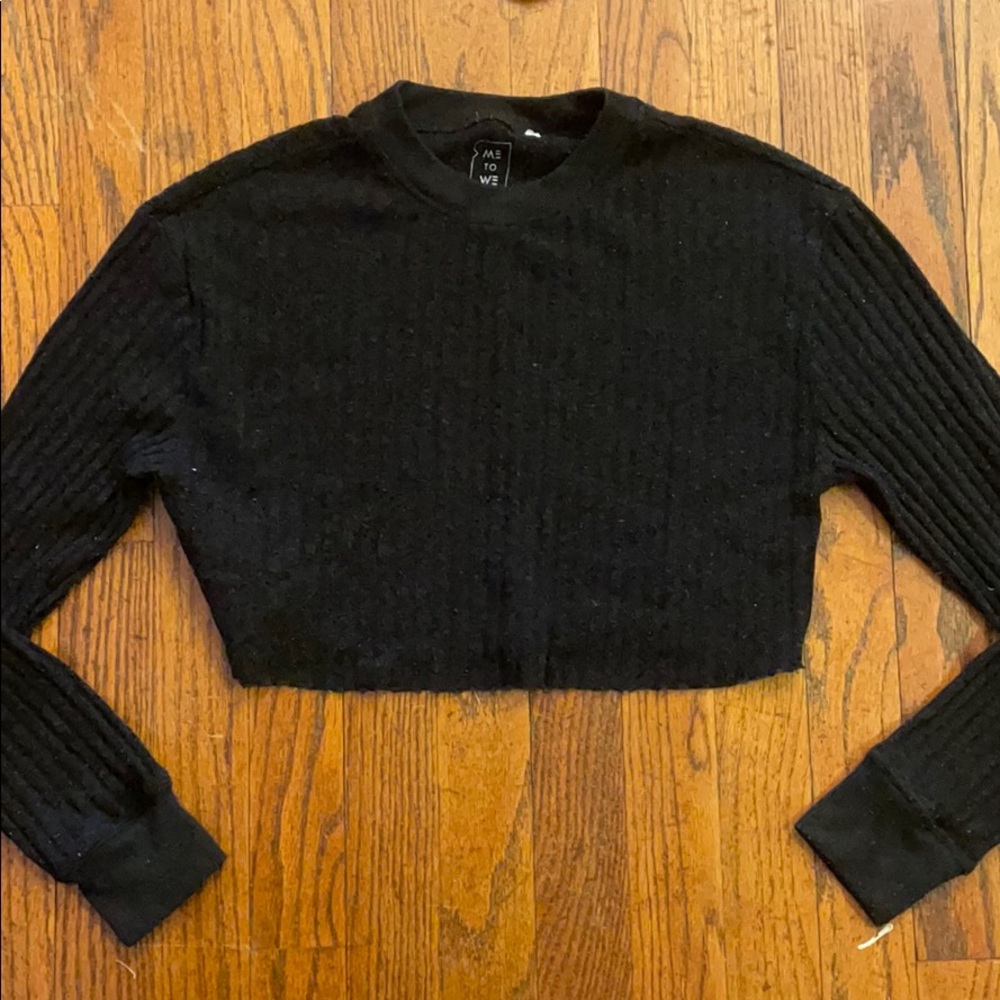 Pacsun black cropped long sleeve